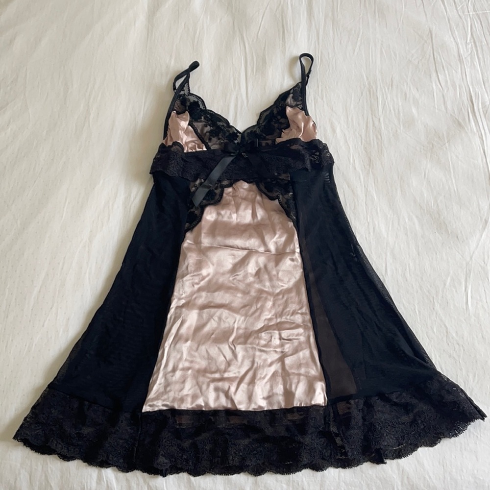 Sally Jones Lingerie Silk & Mesh Chemise